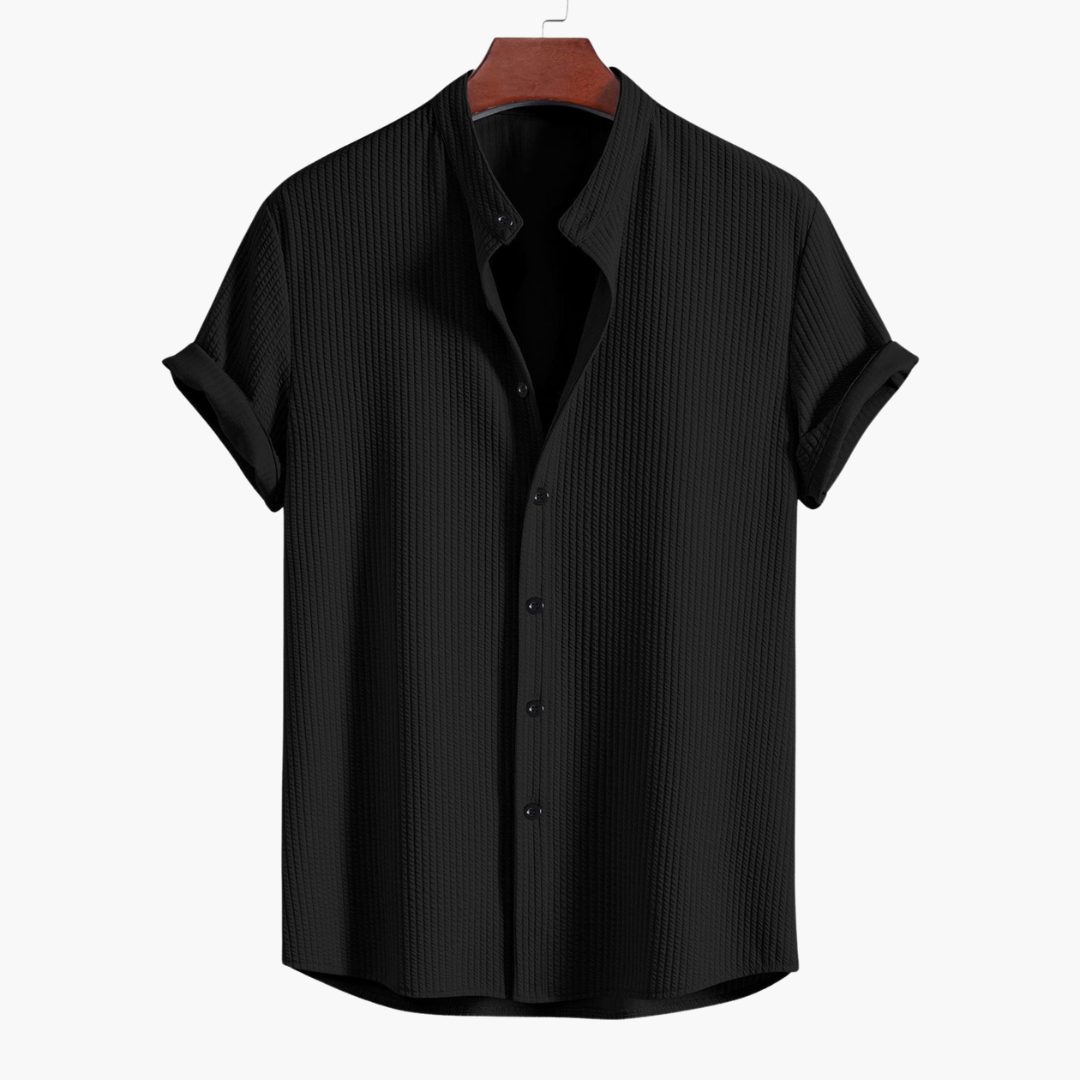 Geoffrey | Textured Short Sleeve Button Shirt