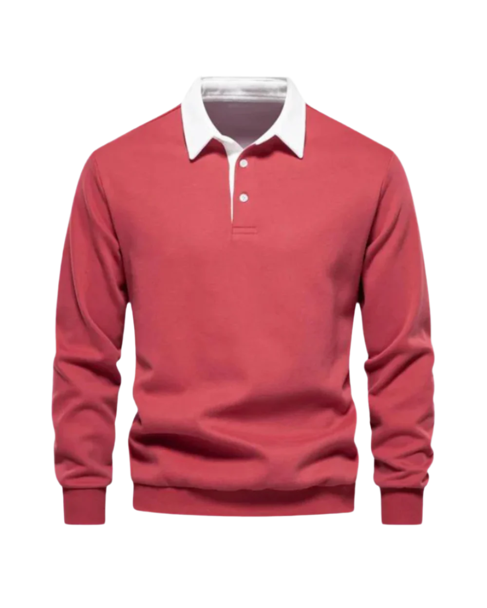 Farouk | Long Sleeve Contrast Collar Polo Shirt