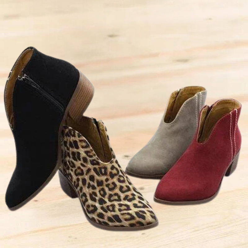 Philomena | Ankle Boots Pointed Toe Block Heel