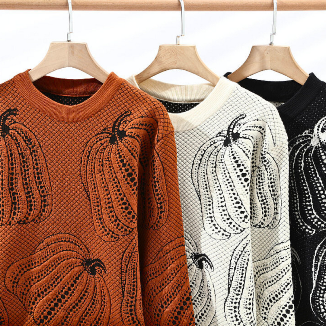 Rinaldo | Sweater Crew Neck Pumpkin Pattern Knit