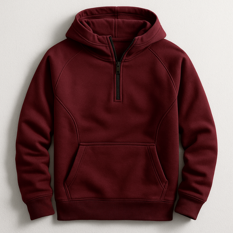 Vesperguard | Quarter Zip Hooded Long Sleeve Sweatshirt