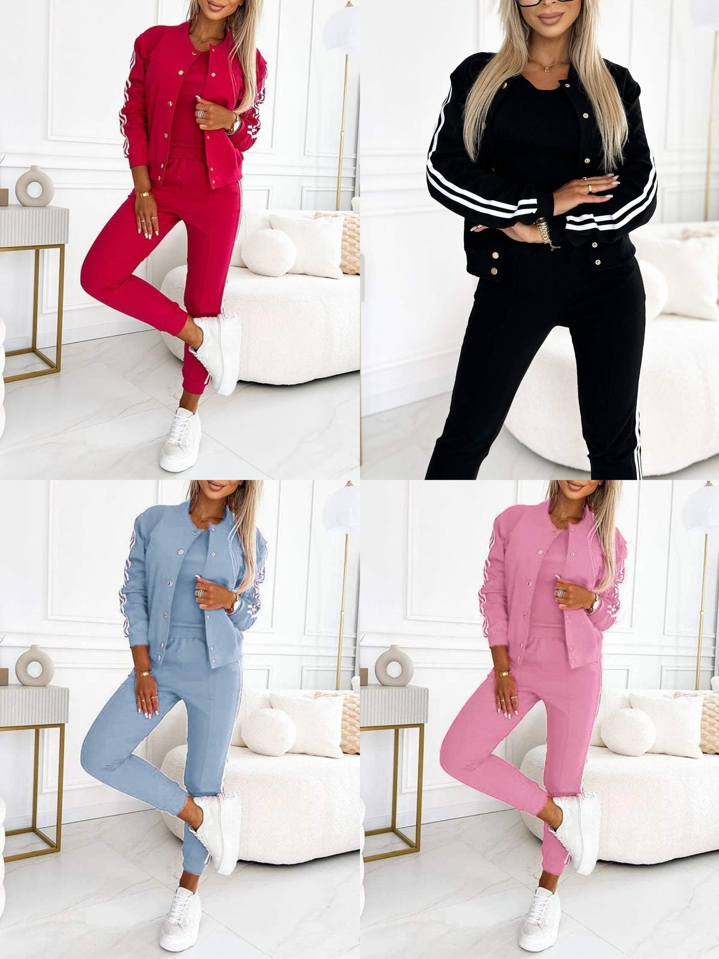 Kendra | Three Piece Jogger Lounge Set