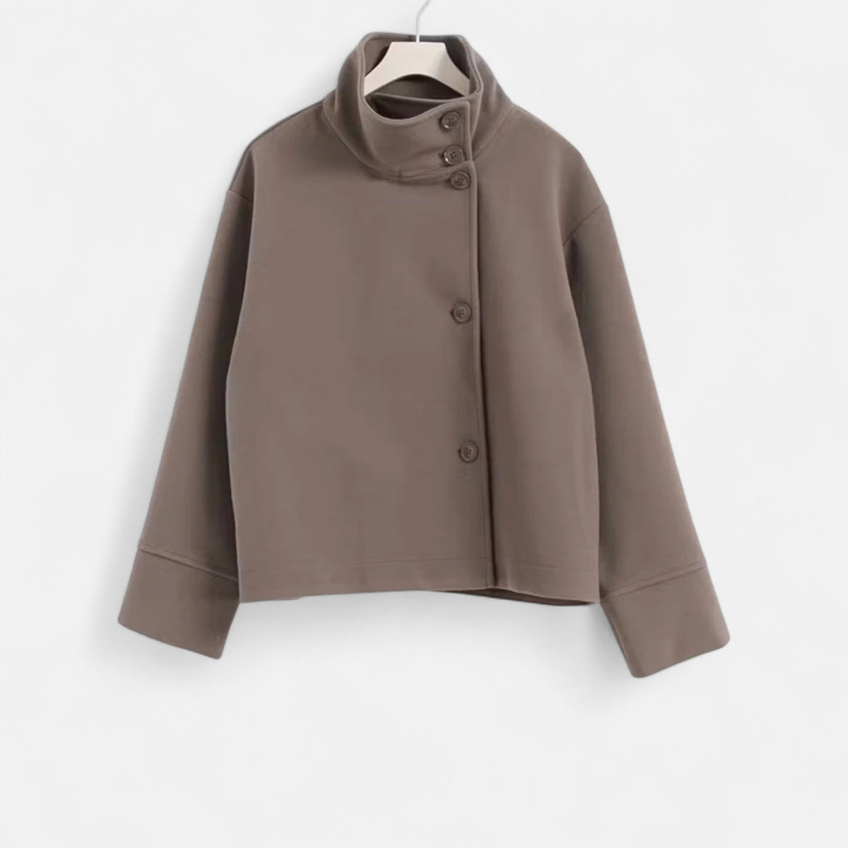 Eveliya | Chic Structured Short Coat with Double Buttons