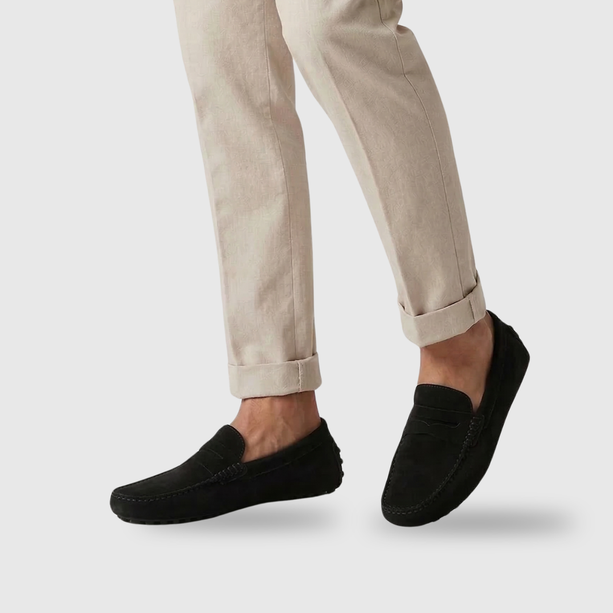 Vortexedge | Suede Slip-On Moccasins with Flexible Sole