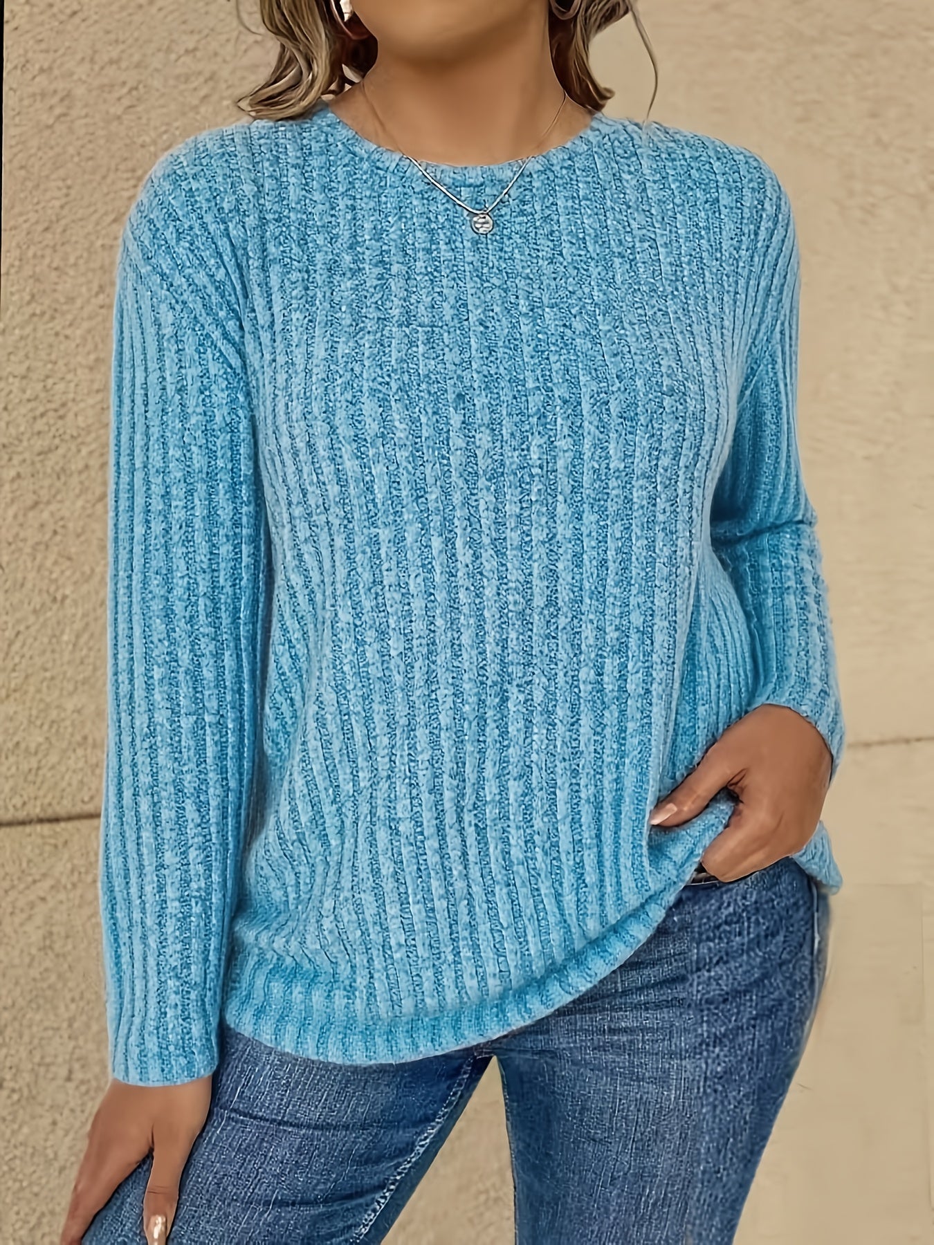 Katiya | Sweater with Loose Fit and Ribbed Texture