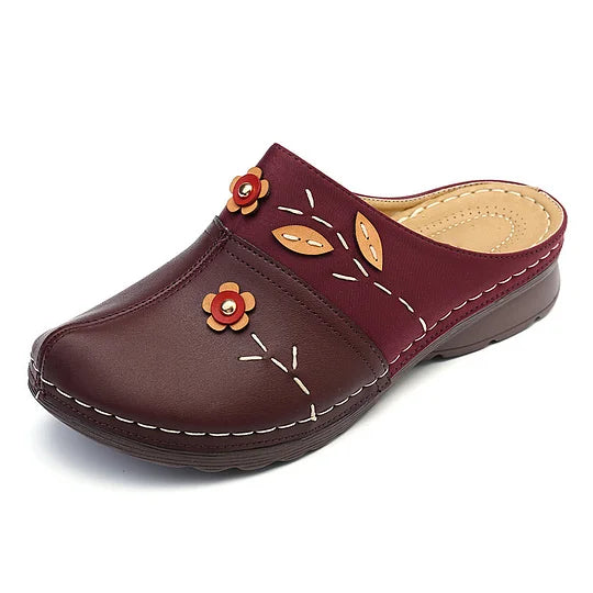 Janeth | Floral Slip-On Clog Sandals