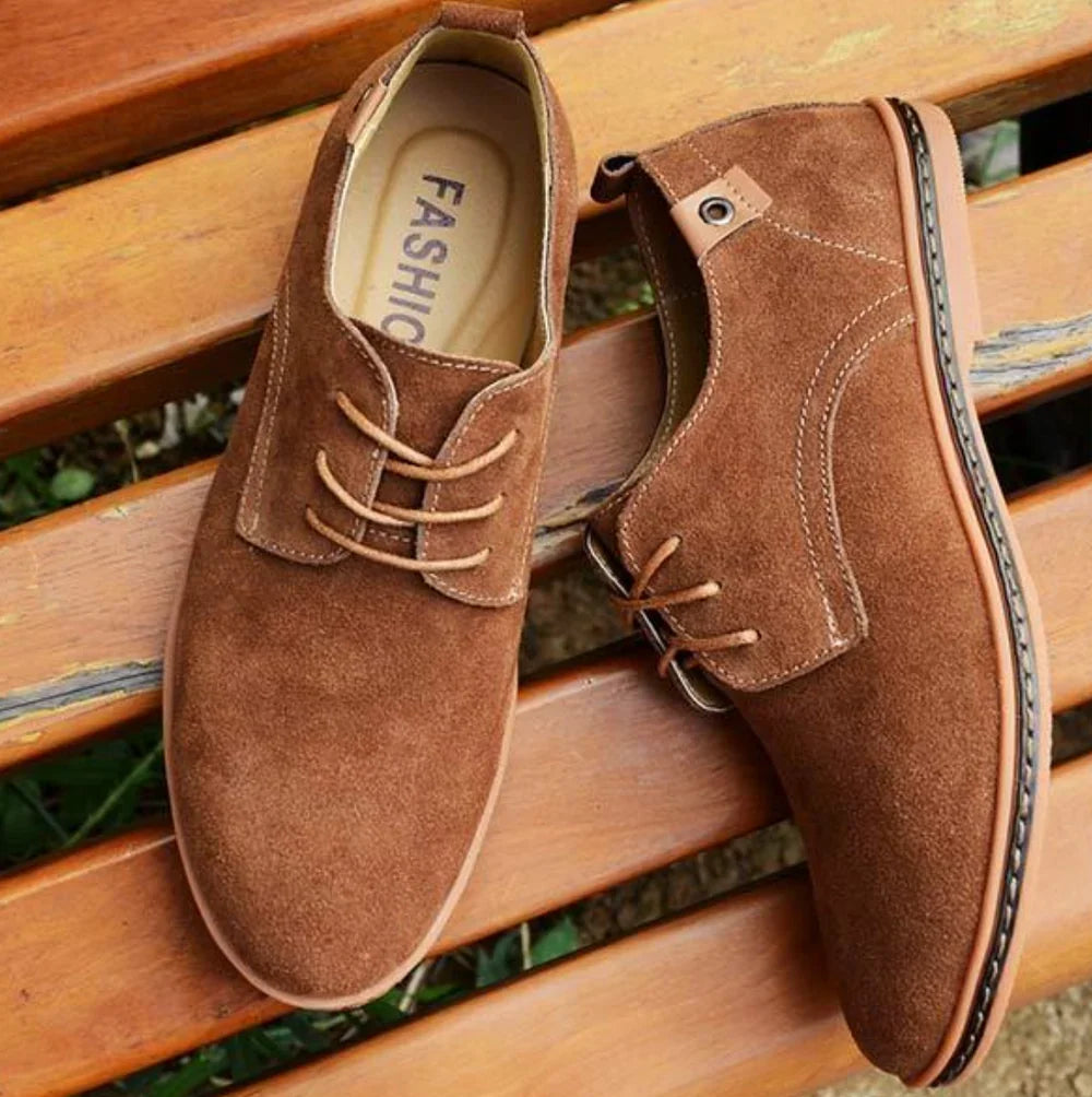 Steeve | Lace-Up Shoes Brown Suede-Feel Low-Top