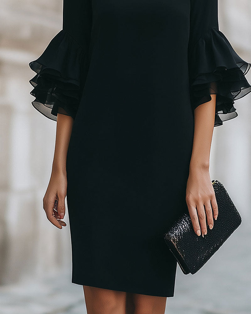 Catalinan | Ruffle Sleeve Midi Dress