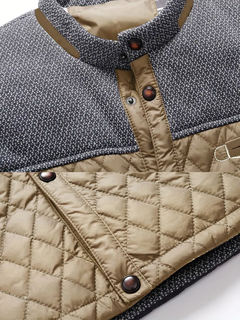Proctor | Quilted Stand Collar Zip Jacket