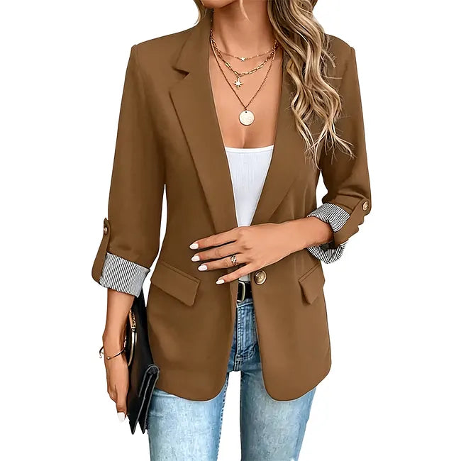 Rigieta | Blazer with Rolled Cuffs and Lapels