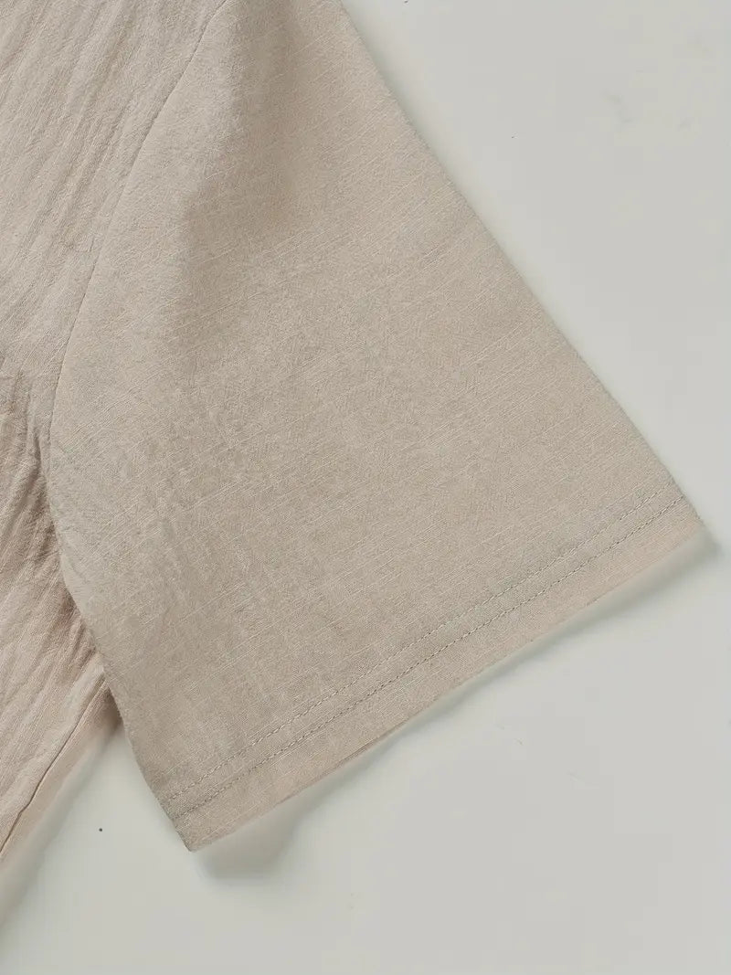 Vaughn - Short Sleeve Henley Pocket Shirt