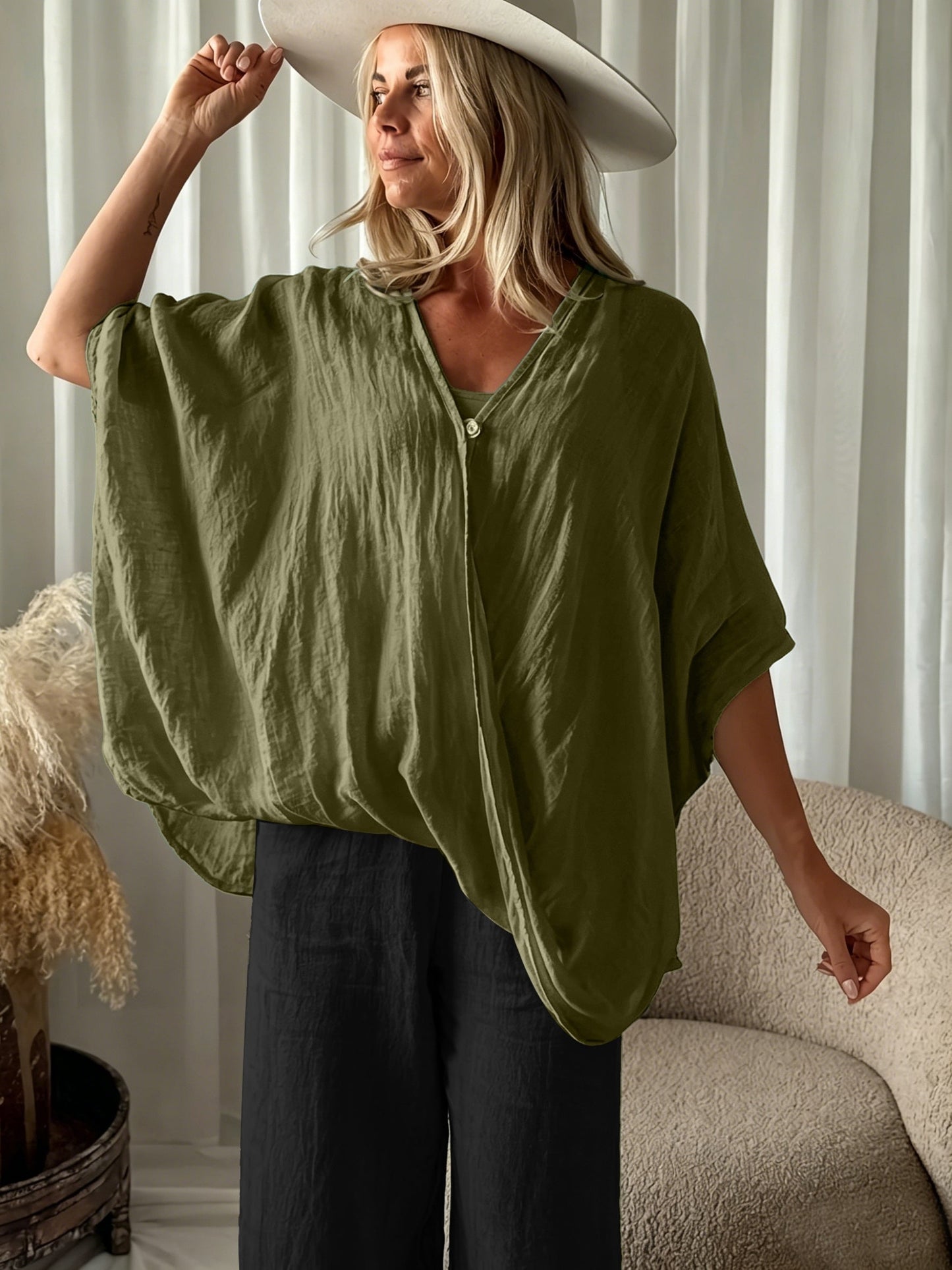 Amara | Bohemian Blouse with Loose Sleeves