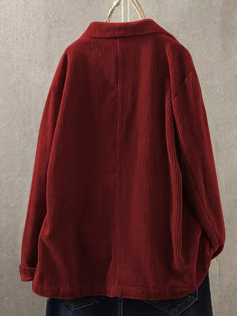 Nehara | Corduroy Blazer Jacket Long Sleeve Button Front
