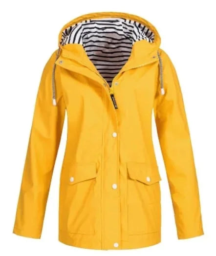 Ilektra | Hooded Long Sleeve Zip Rain Jacket