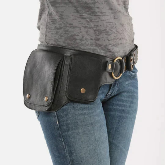Hinka - Belt Bag Flap Pocket Waist Pouch