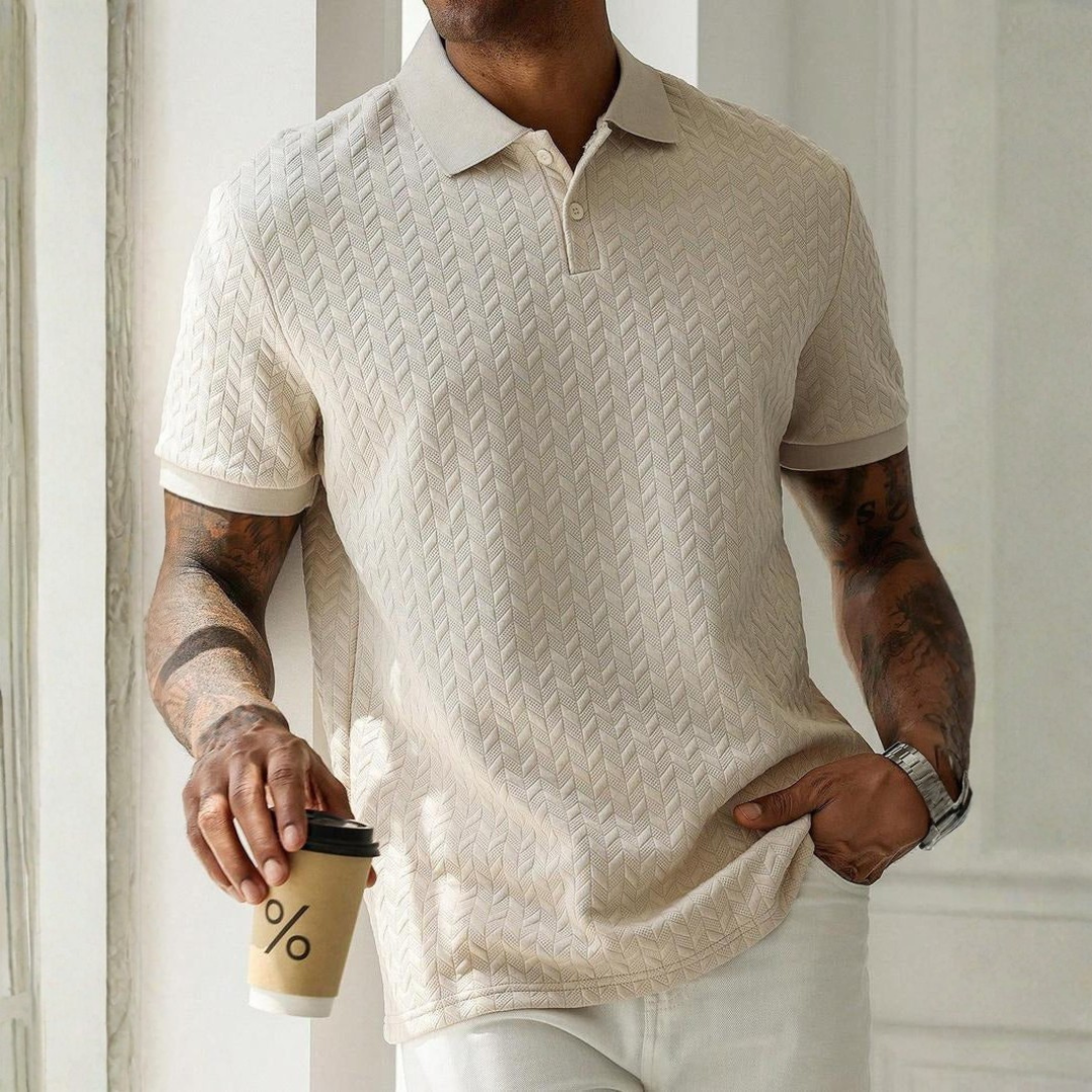 Wilheian | Textured Polo Shirt in Multiple Colors
