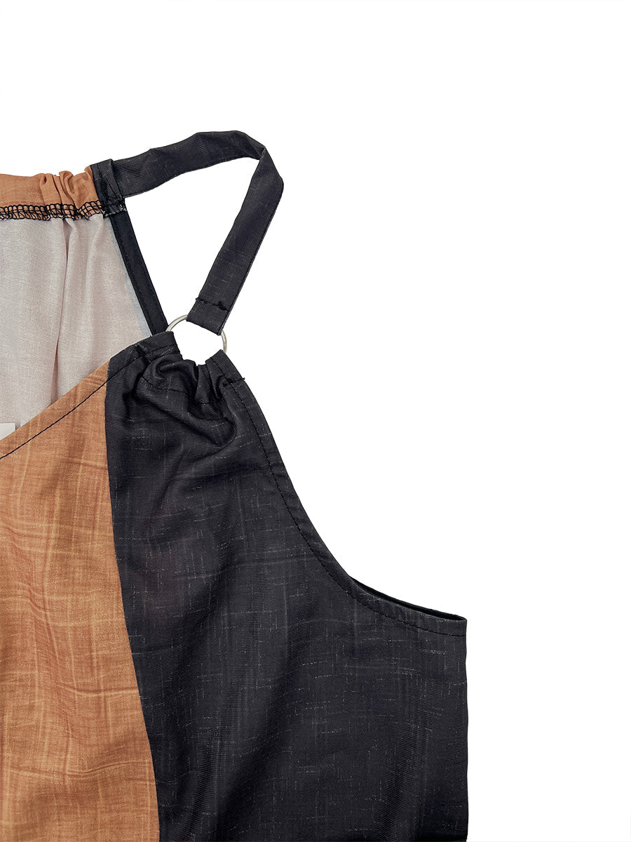 Ida | Maxi Dress with Leopard Print Panels