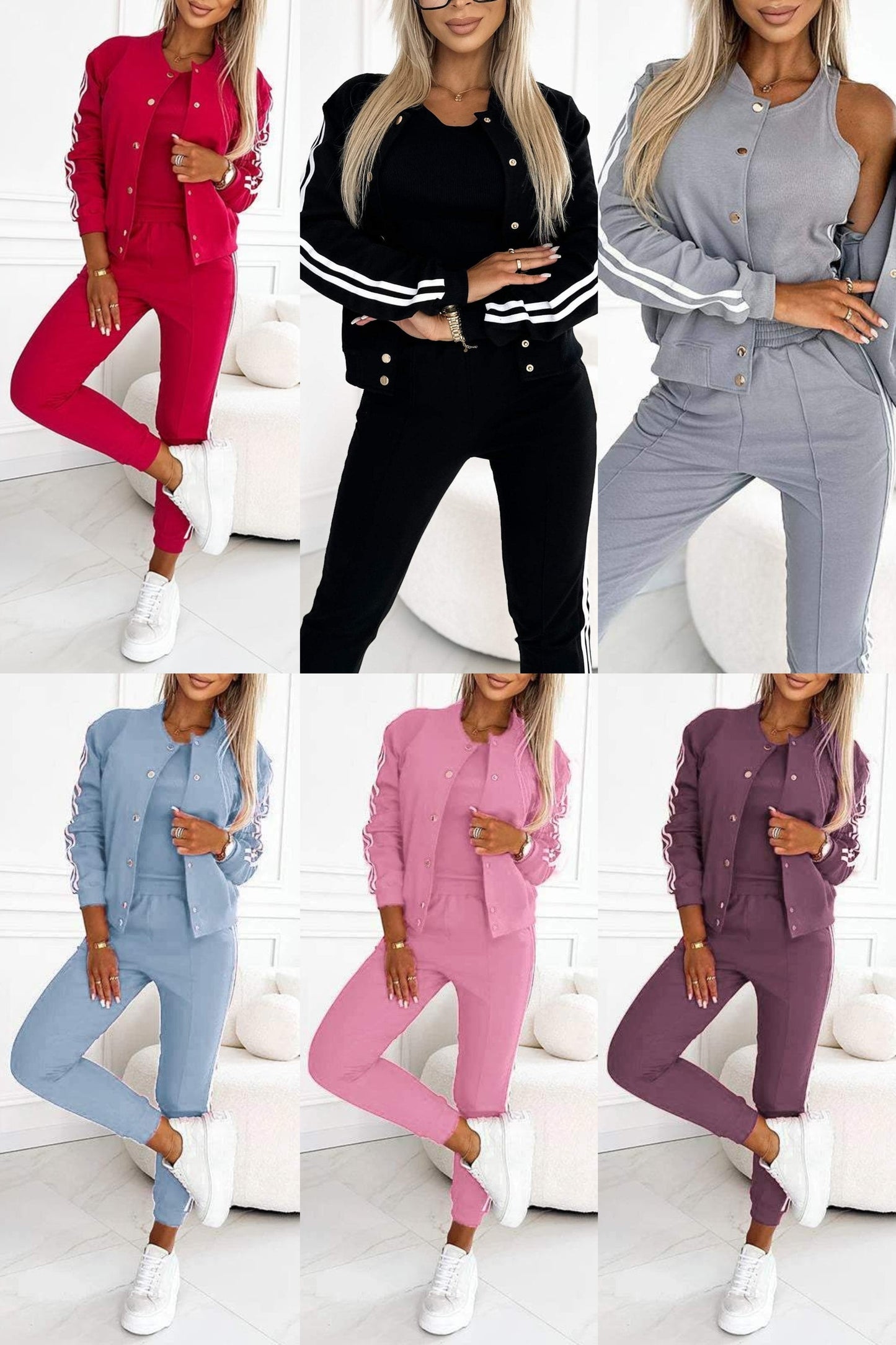 Kendra | Three Piece Jogger Lounge Set