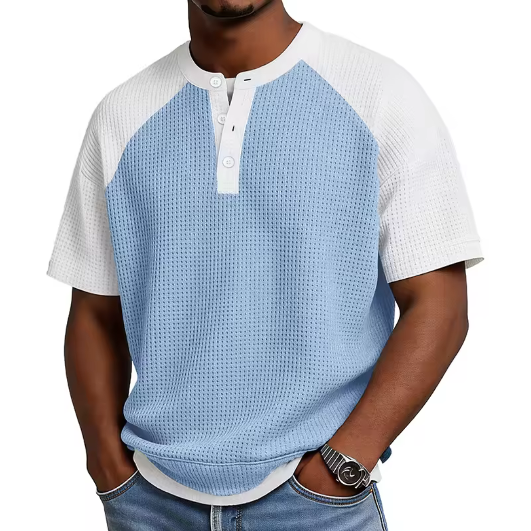 Jayz | Short Sleeve Waffle Henley T-Shirt