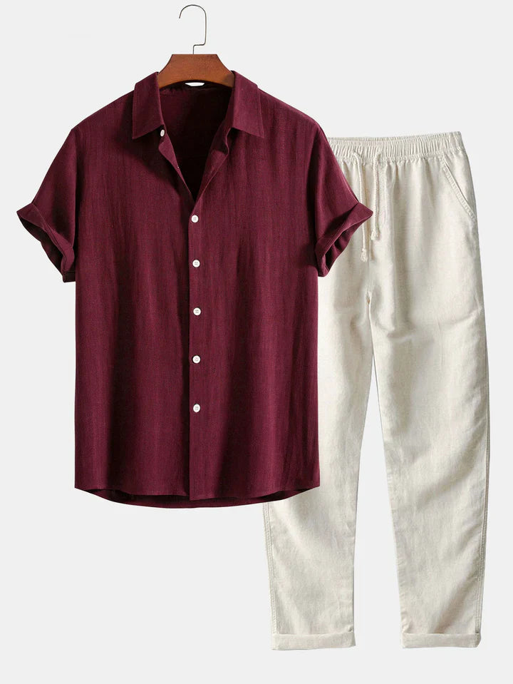Booker | Short Sleeve Shirt Trouser Set
