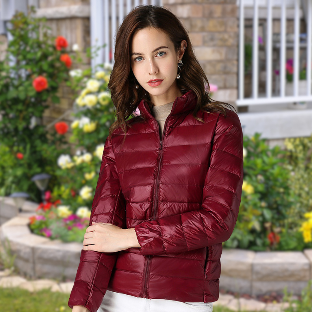 Isla | Lightweight Quilted Stand Collar Puffer Jacket