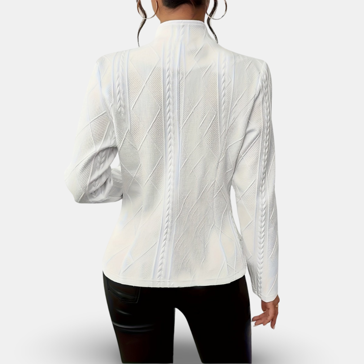 Lynn | Blazer Long Sleeve Textured Three-Button Tailored Fit