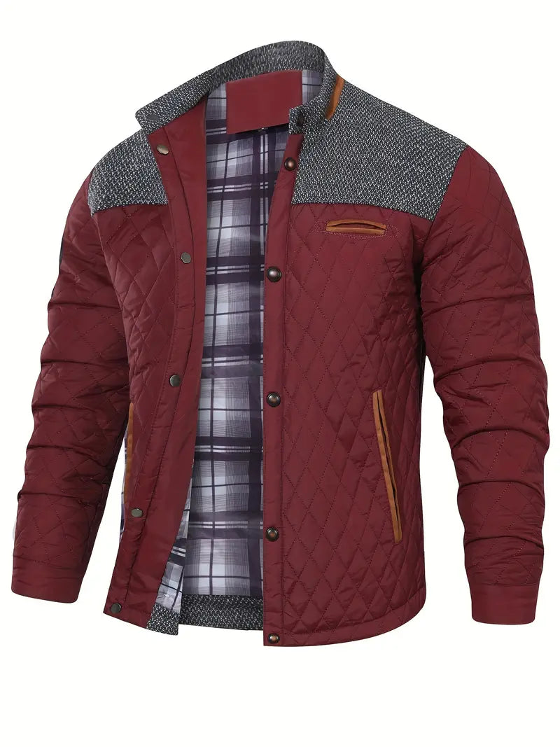 Proctor | Quilted Stand Collar Zip Jacket