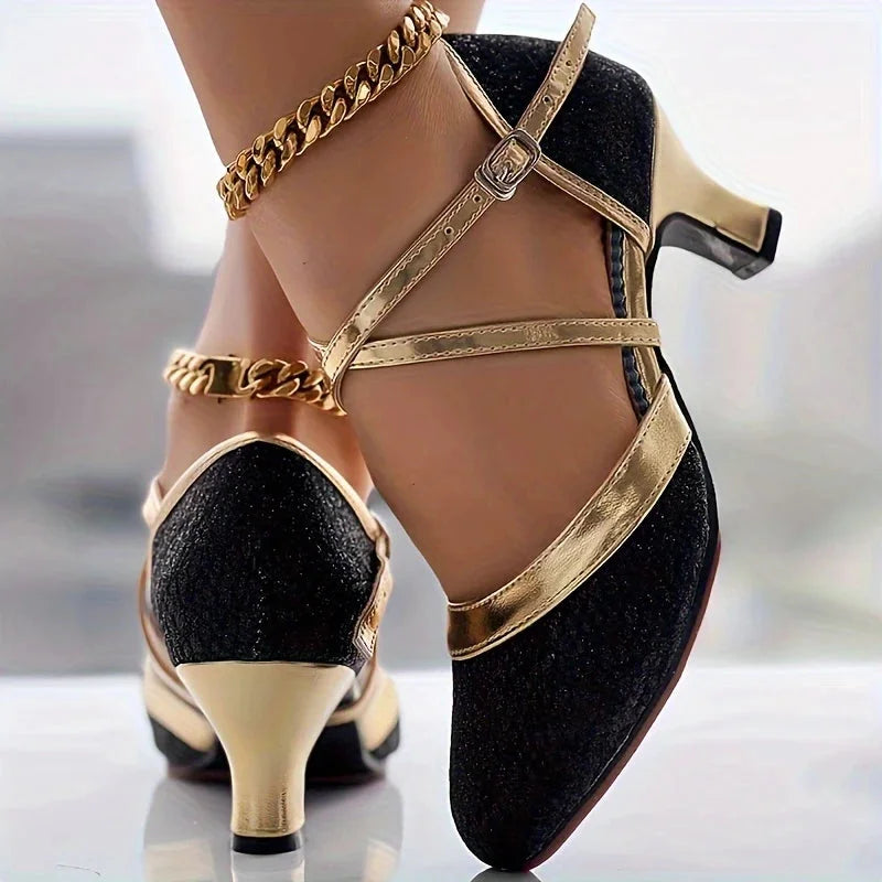 Taleia | Pointed Toe Buckle Strap Heels