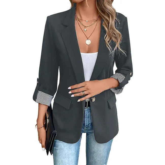 Rigieta | Blazer with Rolled Cuffs and Lapels