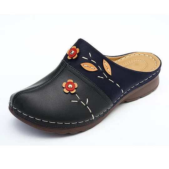 Janeth | Floral Slip-On Clog Sandals
