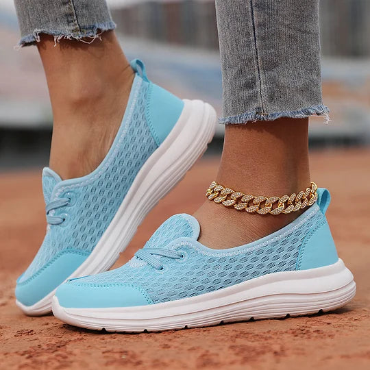 Firsova - Mesh Lace-Up Soft Sole Walking Shoes