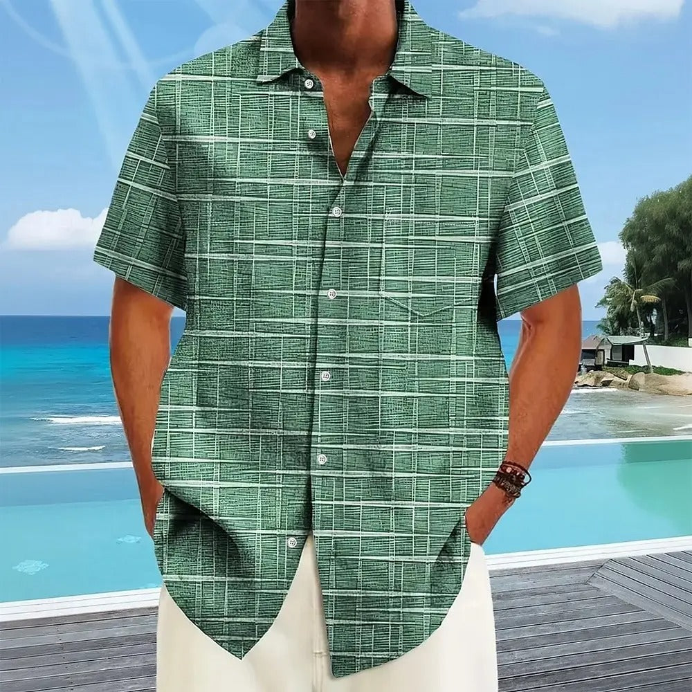 Haroyan | Plaid Stripe Button Shirt