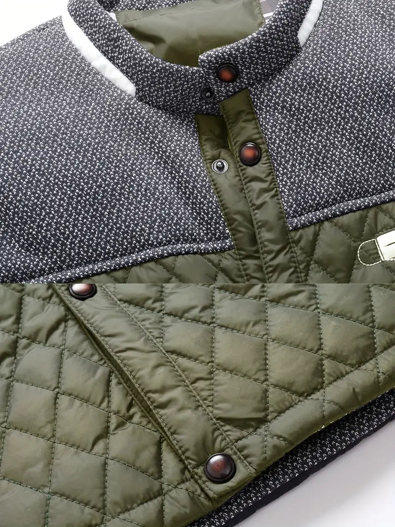 Proctor | Quilted Stand Collar Zip Jacket