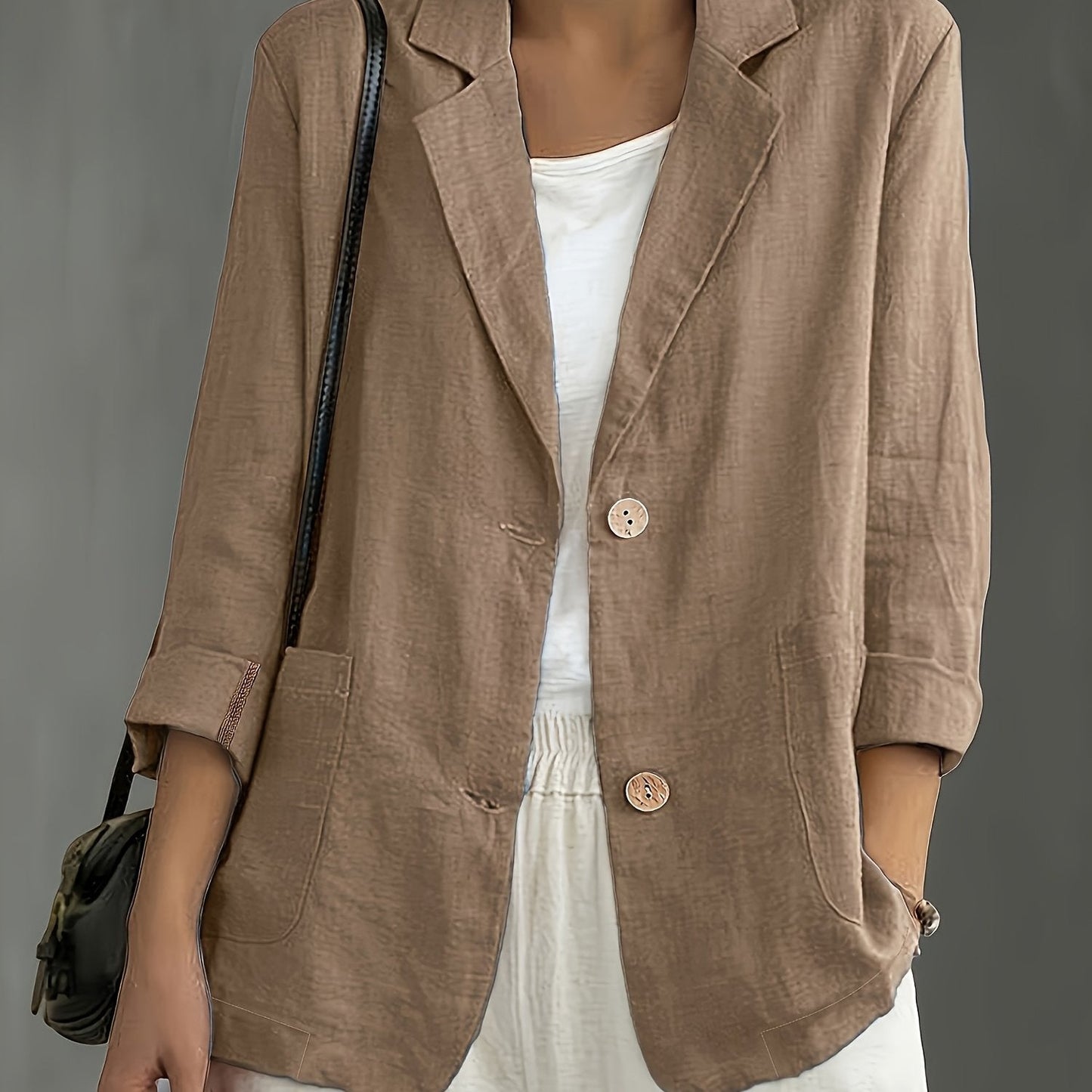 Jayde | Blazer Jacket With Lapel Collar Pockets