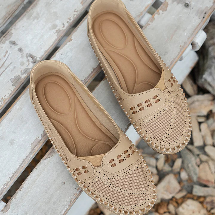 Gerdien | Slip On Loafers Perforated Round Toe