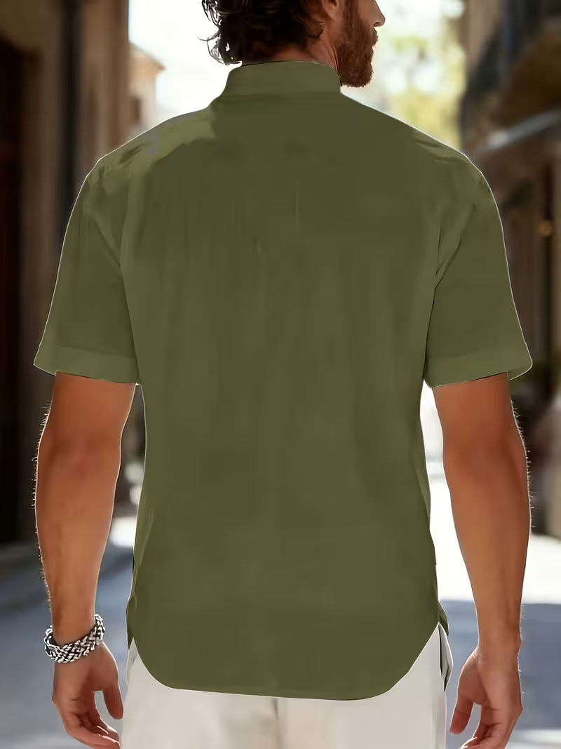 Dolan | Shirt Short Sleeve Henley Button Placket