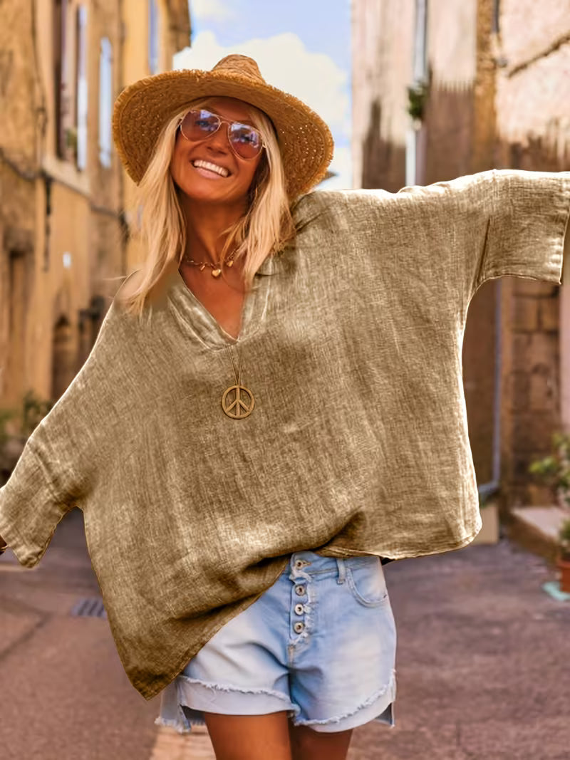 Sienna | V-neck Batwing Sleeve Top in Multiple Colors