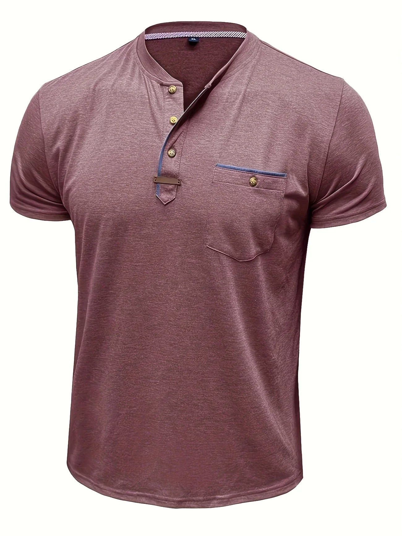 Saxon | Short Sleeve Pocket Henley T Shirt