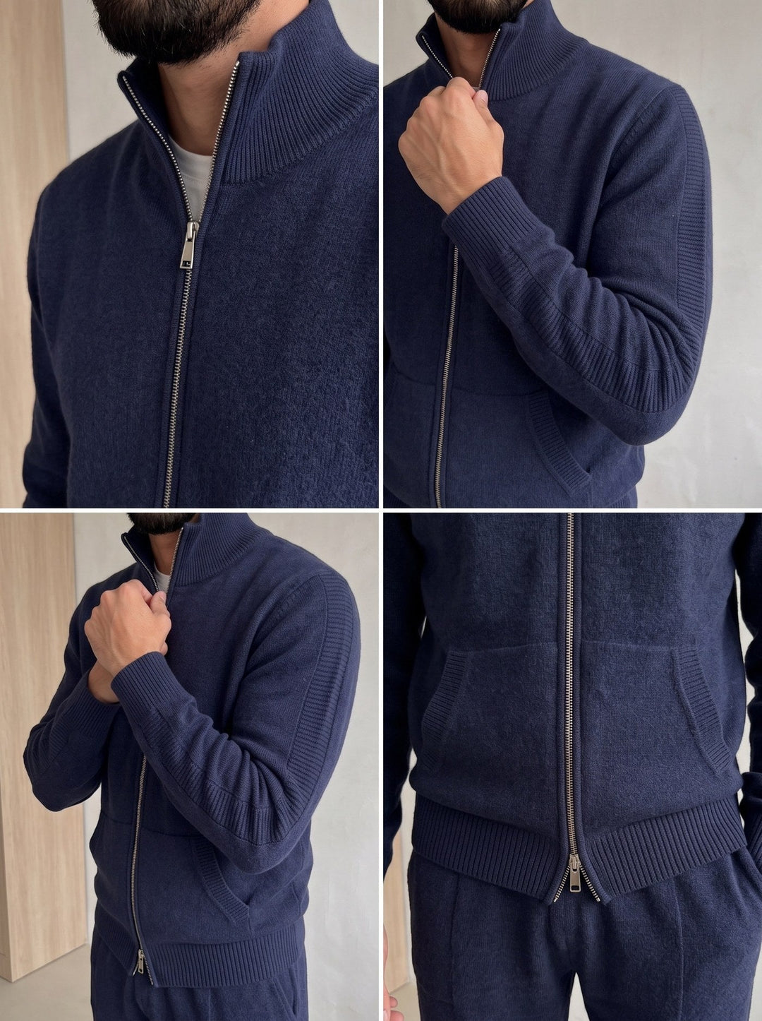 Wilhelm | Knit Set With Zippered Jacket and Pants