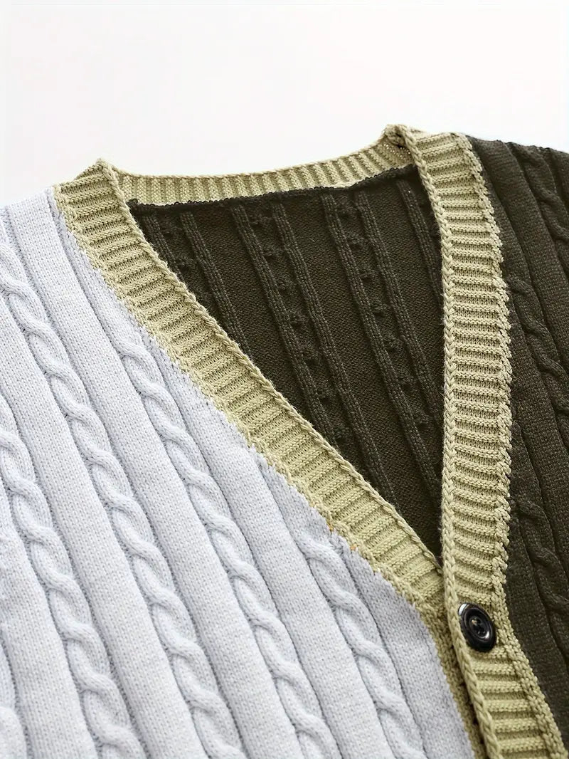 Bryant | Long Sleeve Cable Knit Button Cardigan