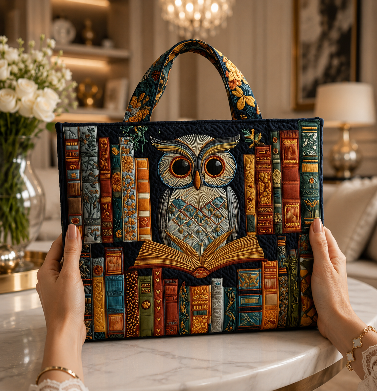 Tyliana | Tote Bag with Owl Book Print