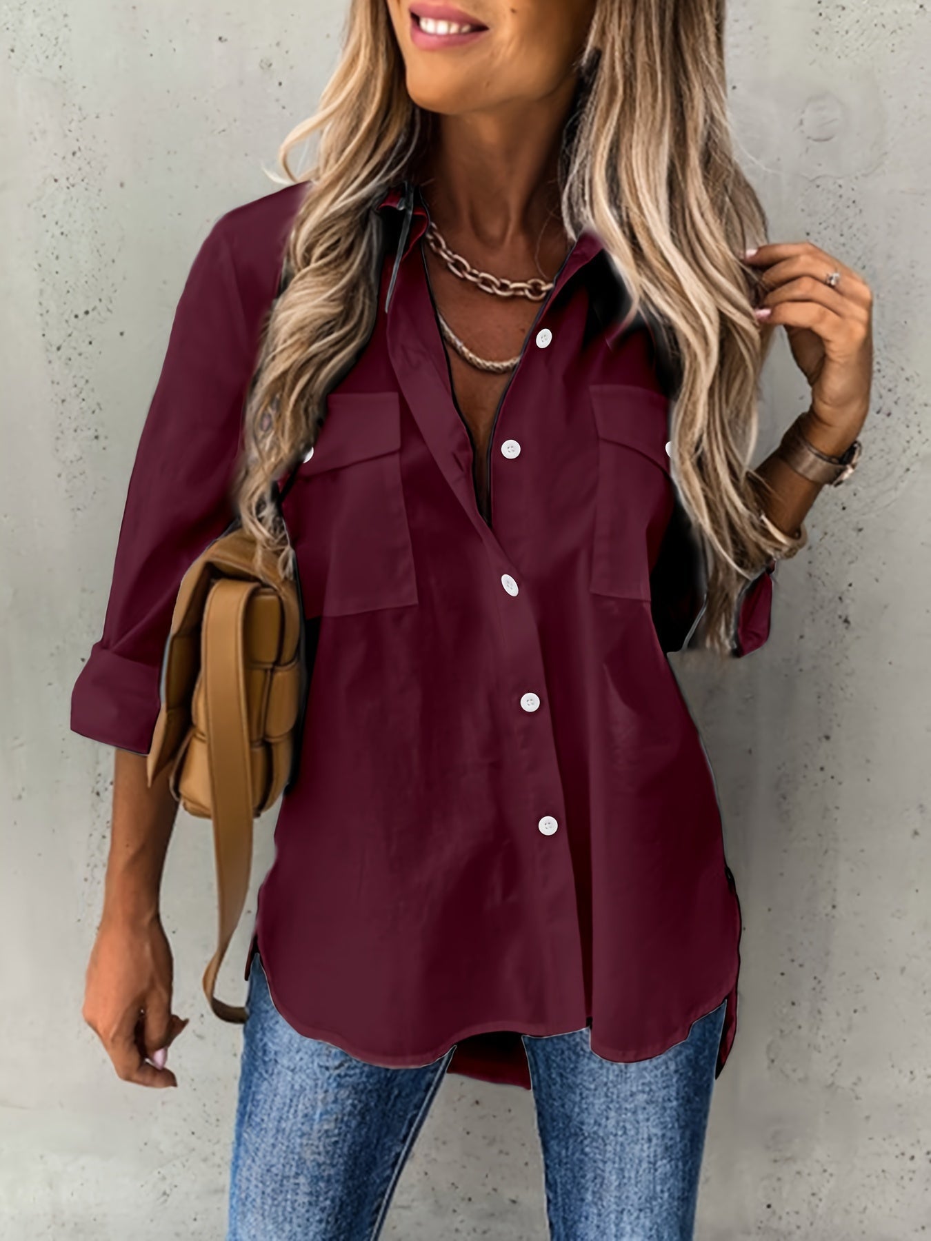 Aziza | Button Front Longline Shirt