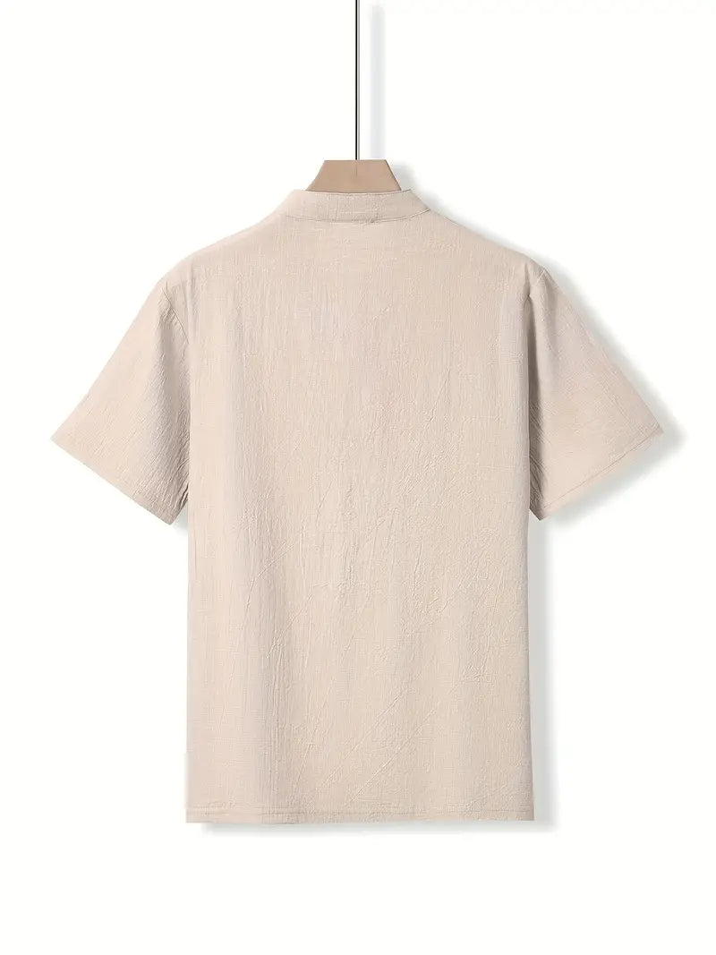 Vaughn - Short Sleeve Henley Pocket Shirt