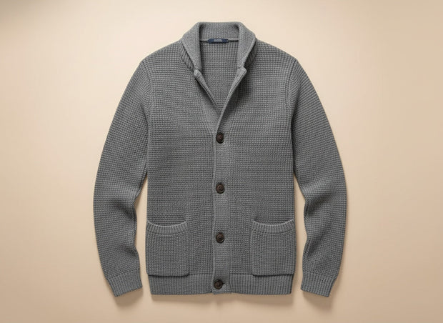 Eskel | Long Sleeve Textured Button Cardigan