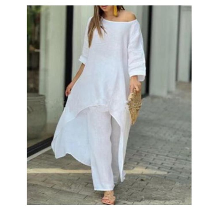 Liselotte | Two Piece Asymmetrical Tunic Trouser Set