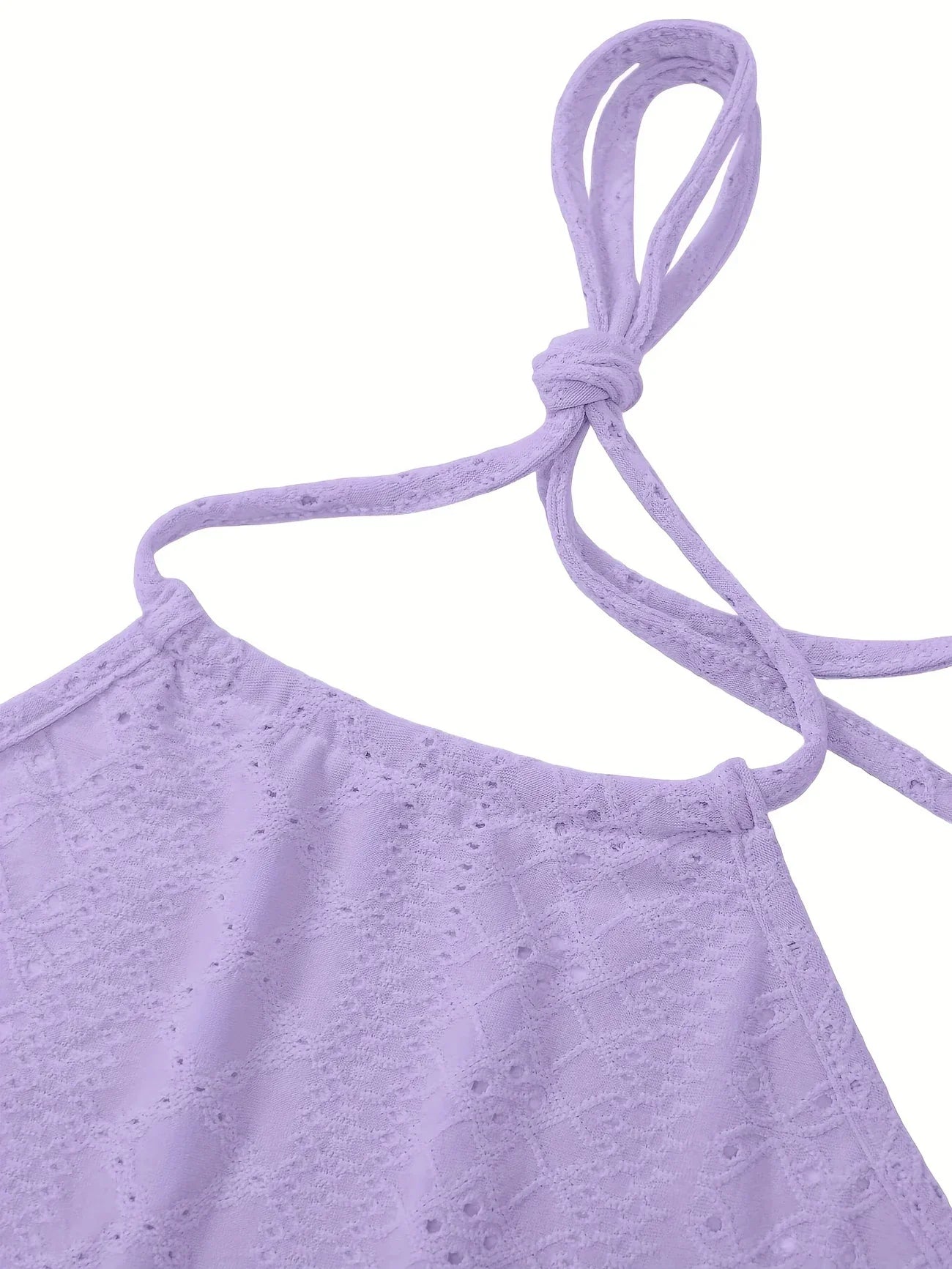 Despina | Halter Neck Textured Crop Top Shorts Set