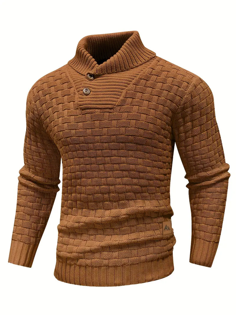 Homero | Textured Knit Turtleneck Long Sleeve Sweater