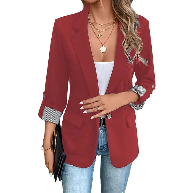 Rigieta | Blazer with Rolled Cuffs and Lapels