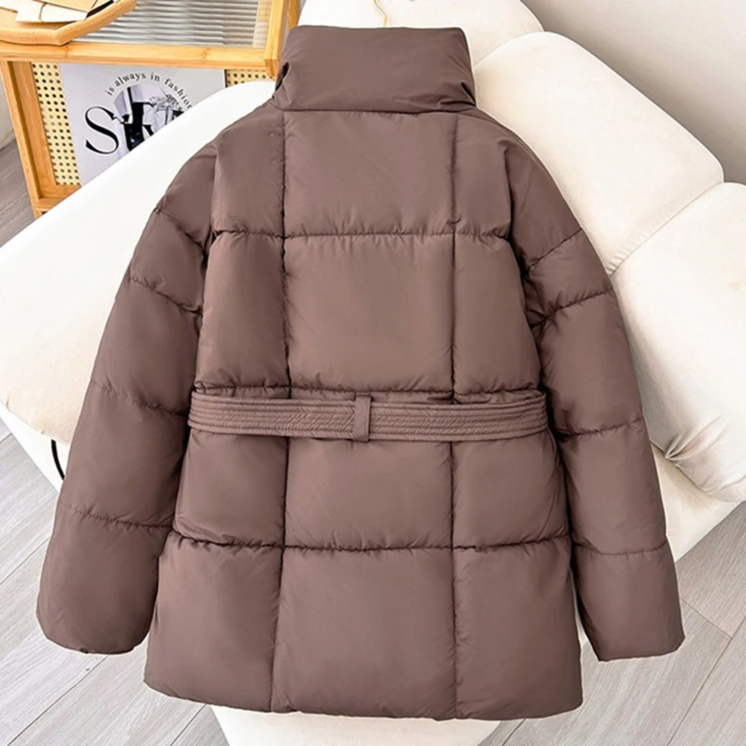 Helieluza | Puffer Jacket with Belted Waist