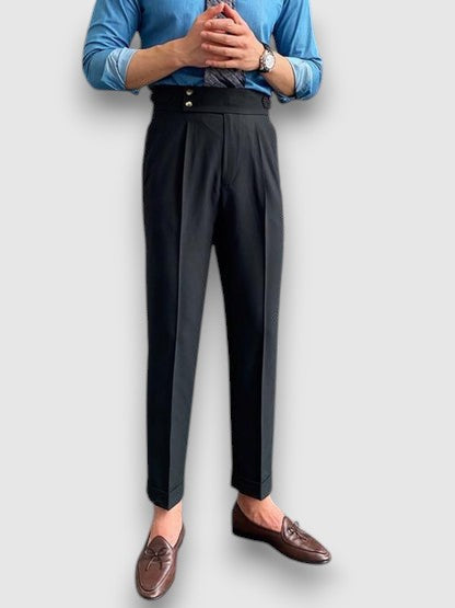 Flurin | High Waist Pleated Trouser Pants